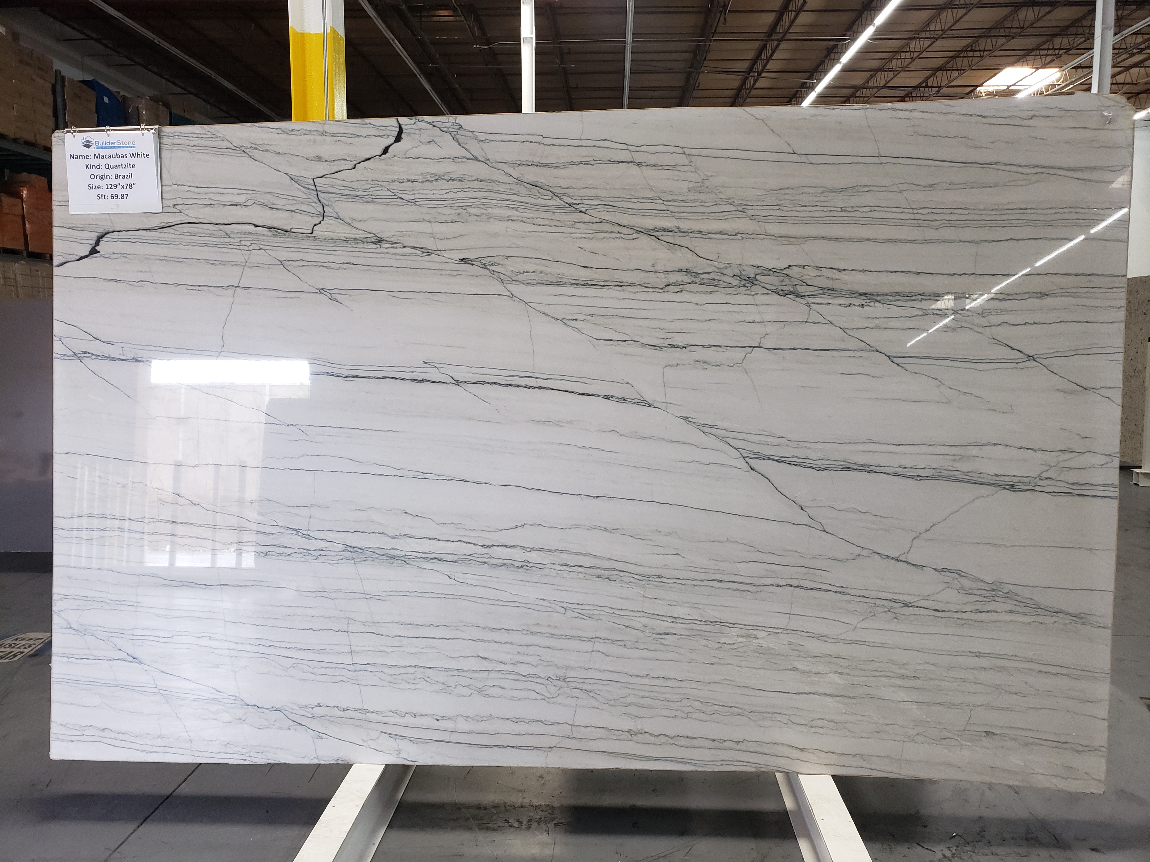 Macaubas White 3cm Quartzite Quartzite, Builder Stone Global, Norcross GA