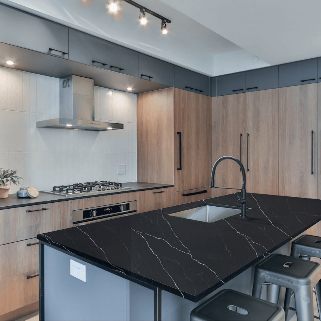 Calacatta BlackSea (Continued) 2cm Quartz Quartz, Builder Stone Global, Norcross GA