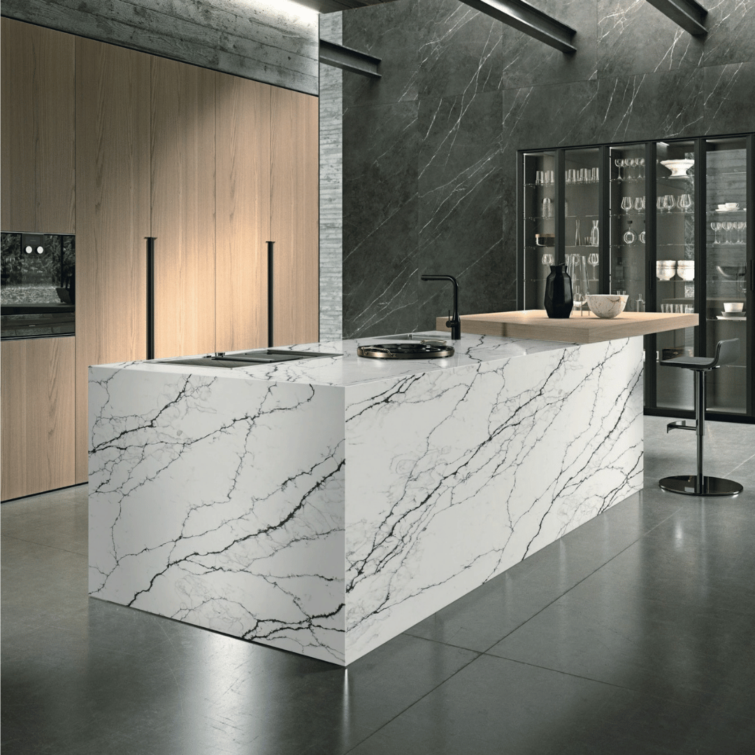 Smyrna Lilac quartz slab with soft lilac-grey tones and delicate veining, Builder Stone Global, Norcross GA